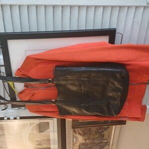 Coach Black Leather Tote Bag